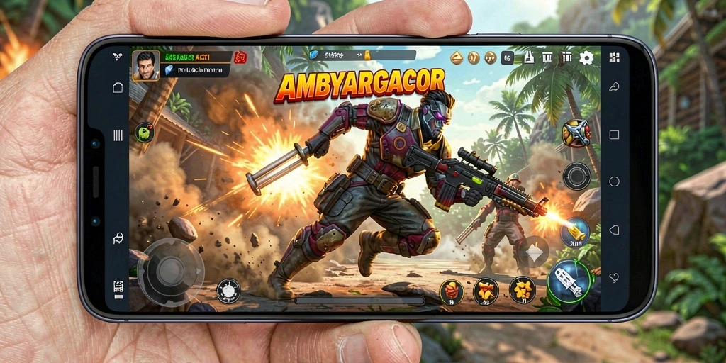 Tampilan seru gameplay AMBYARGACOR dengan aksi mendebarkan.