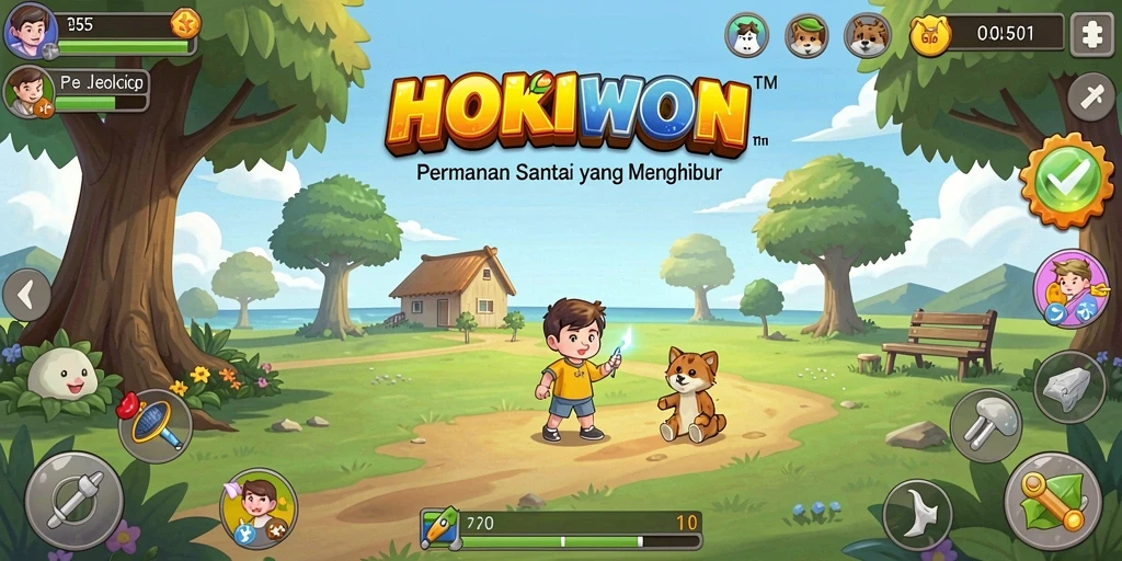 Tangkapan layar gameplay HOKIWON yang seru dan penuh warna.