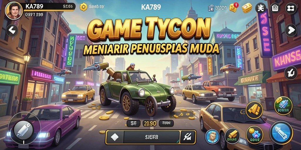 Screenshot gameplay KA789 yang menunjukkan pengelolaan bisnis yang seru.