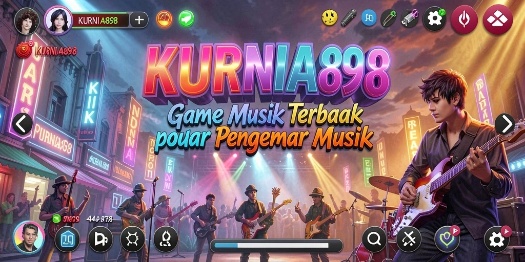 Tampilan gameplay KURNIA898 dengan suasana musikal yang mengasyikkan.