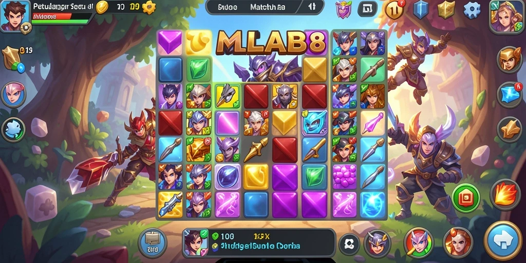 Gameplay seru dalam MLBB8 dengan berbagai tantangan Match-3.