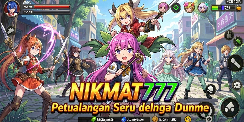 Gameplay NIKMAT777 menampilkan karakter anime yang penuh aksi.