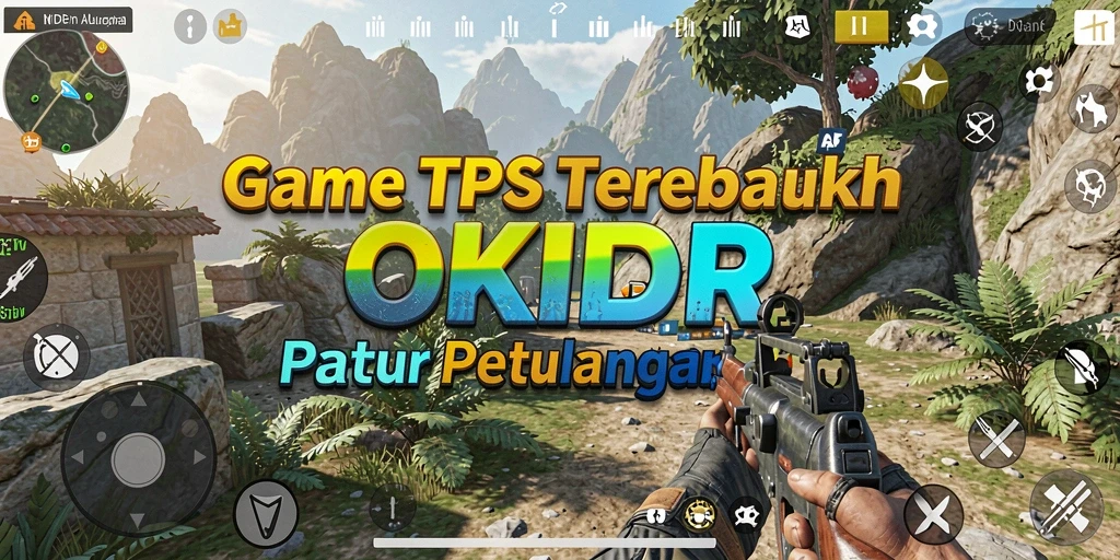 Screenshot gameplay OKIDR menampilkan aksi seru dalam pertempuran TPS.
