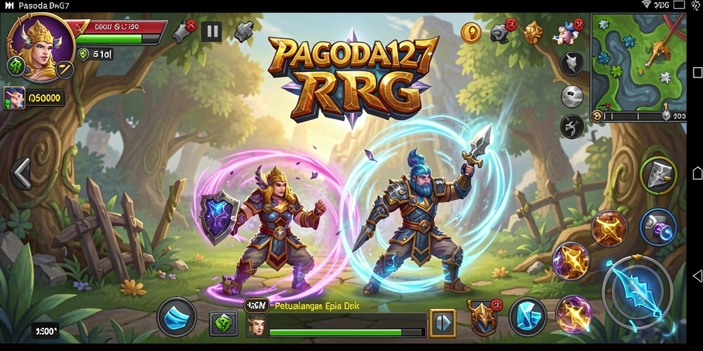 Screenshot menampilkan aksi gameplay menegangkan di PAGODA127.