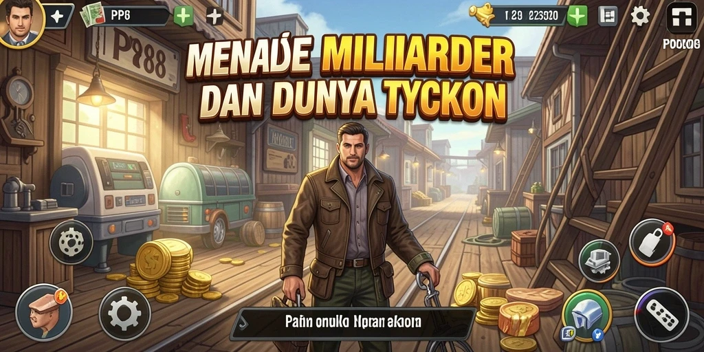 Tangkapan layar utama PP88 menunjukkan gameplay yang seru dan strategi bisnis.