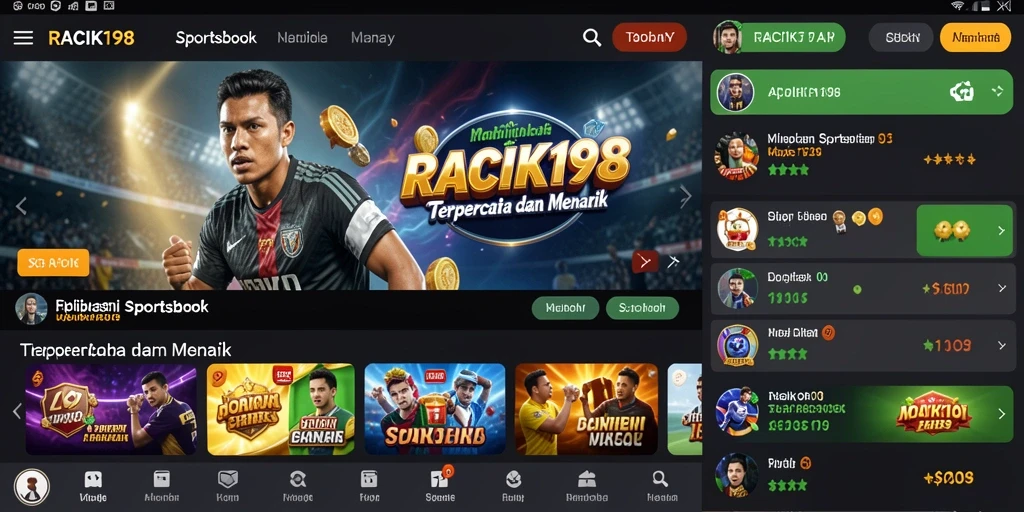 Tampilan gameplay <strong>RACIK198</strong> dengan fitur taruhan yang menarik.