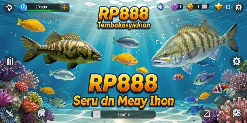 Tangkapan layar gameplay RP888 saat berburu ikan.