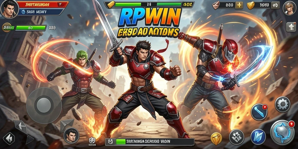 Gambaran gameplay seru aksi RPWIN yang mendebarkan.