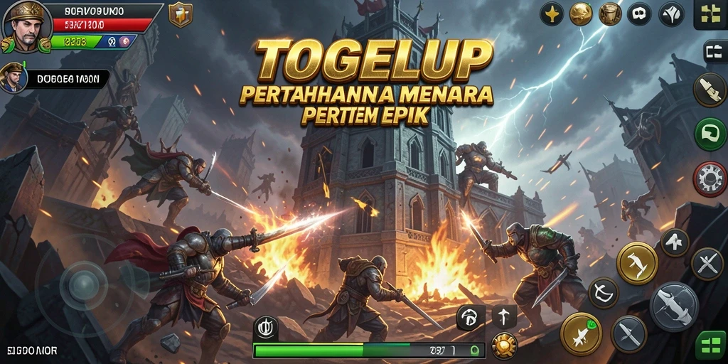 Tampilan menarik dari gameplay TOGELUP Tower Defense yang menegangkan.