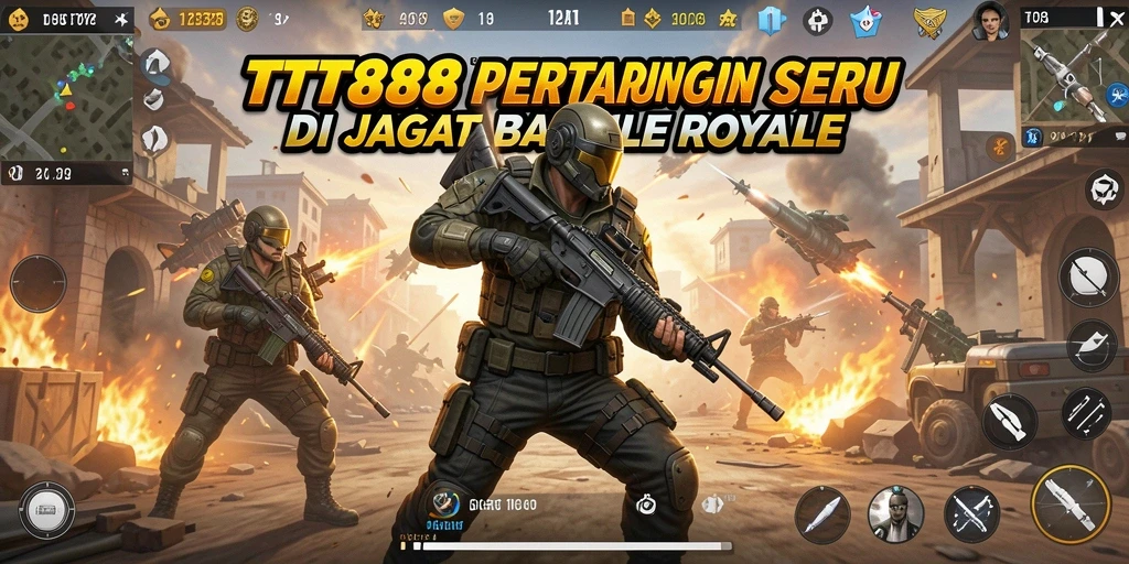 Gameplay Battle Royale yang seru dan menegangkan di TTT888.